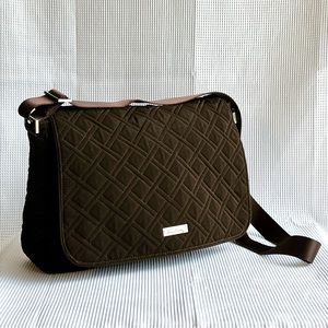 Vera Bradley / Laptop Messenger Bag / Espresso